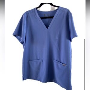 FIGS women’s V-neck Scrub Top Blue | Size Large